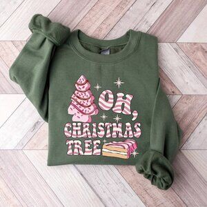 Oh Christmas Tree Sweatshirt Christmas Cake Sweatshirt Christmas Sweatshirt 90